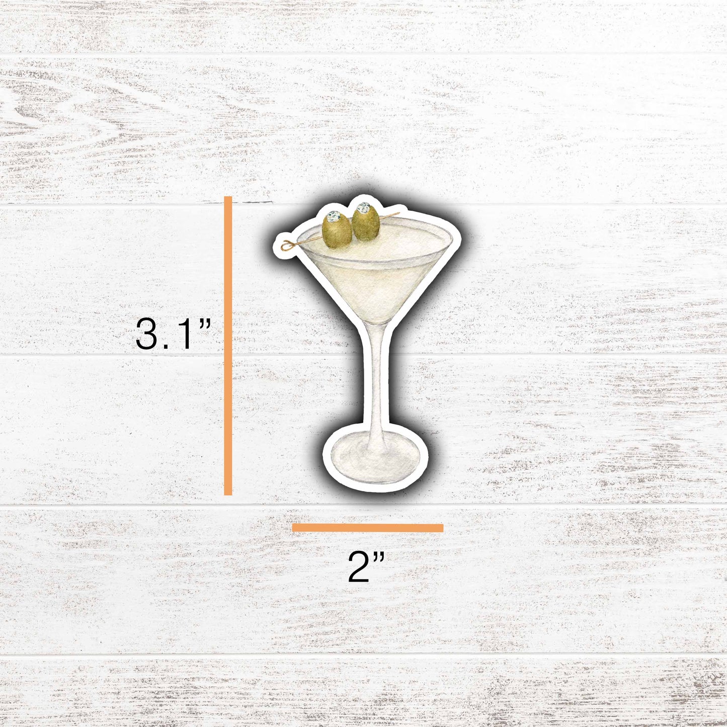 Dirty Martini Sticker with Blue Cheese Olives