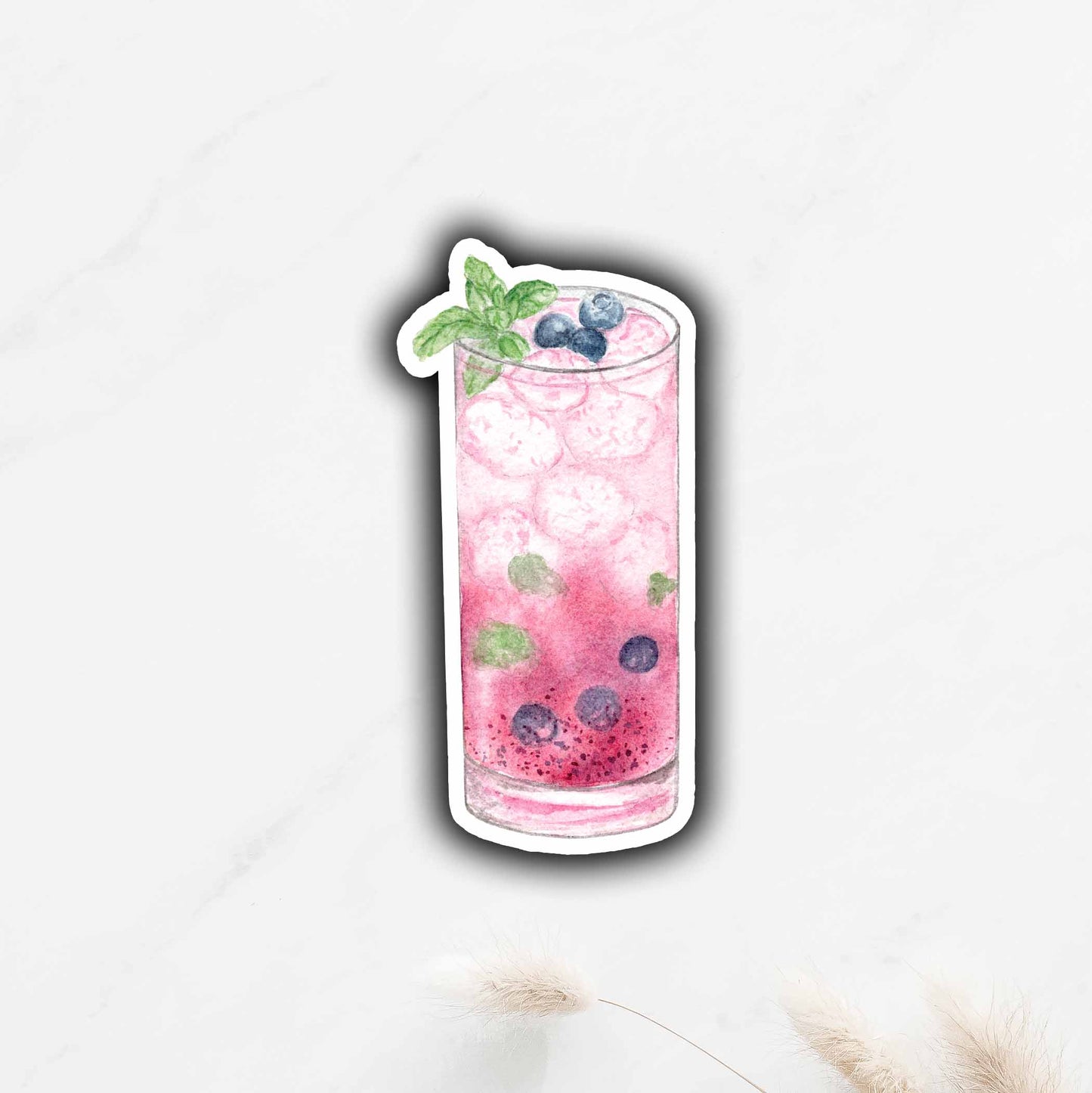 Blueberry Mojito Sticker 3"x1.5"