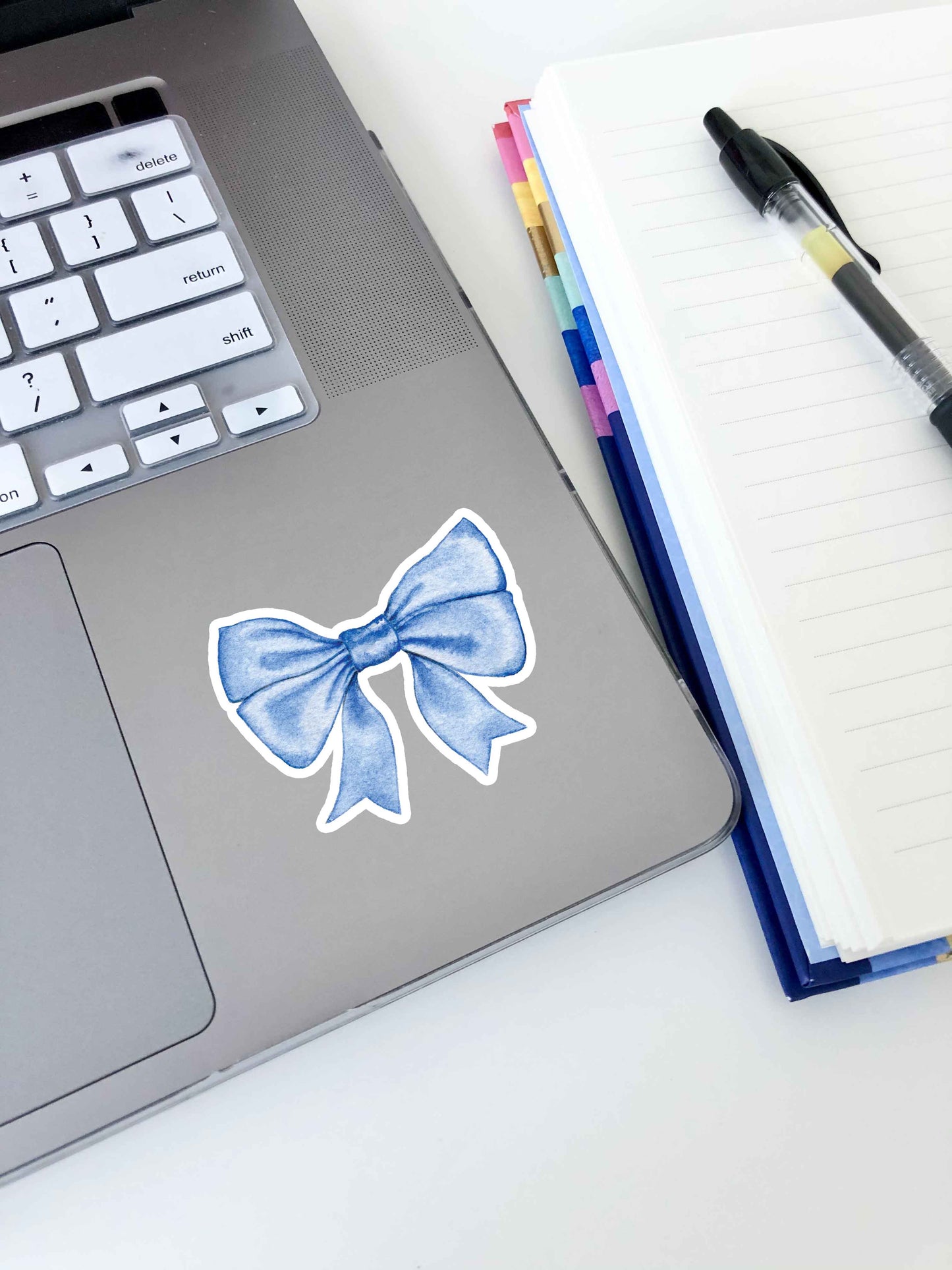 Blue Bow Sticker 2.1"x2.5"
