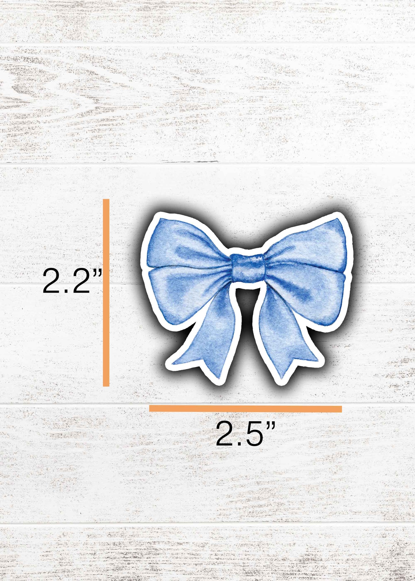 Blue Bow Sticker 2.1"x2.5"
