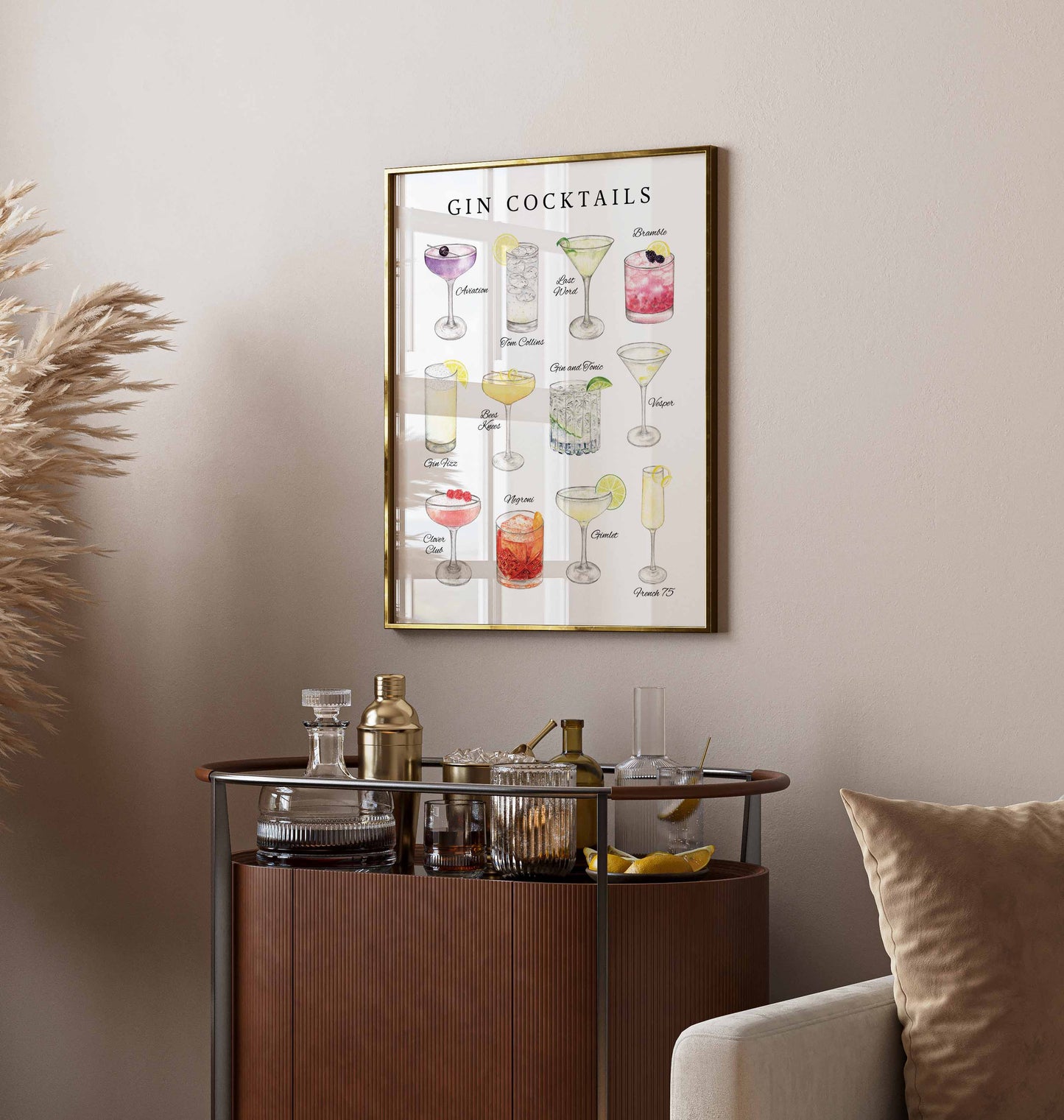 Gin Cocktails Print