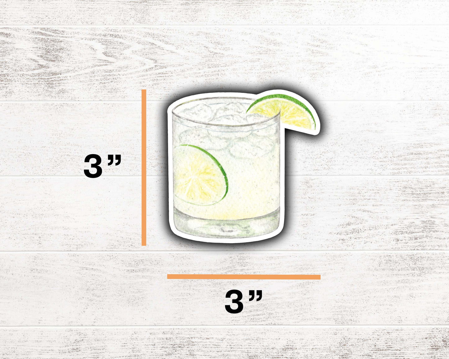 Gin and Soda Sticker 3.2"x1.5"