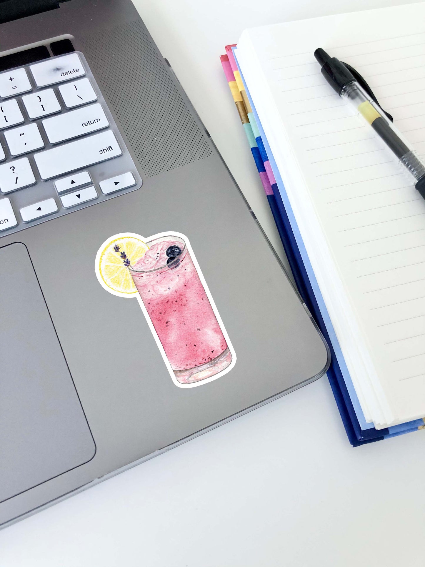 Lavender Blueberry Cocktail Sticker 3.1"x1.8"