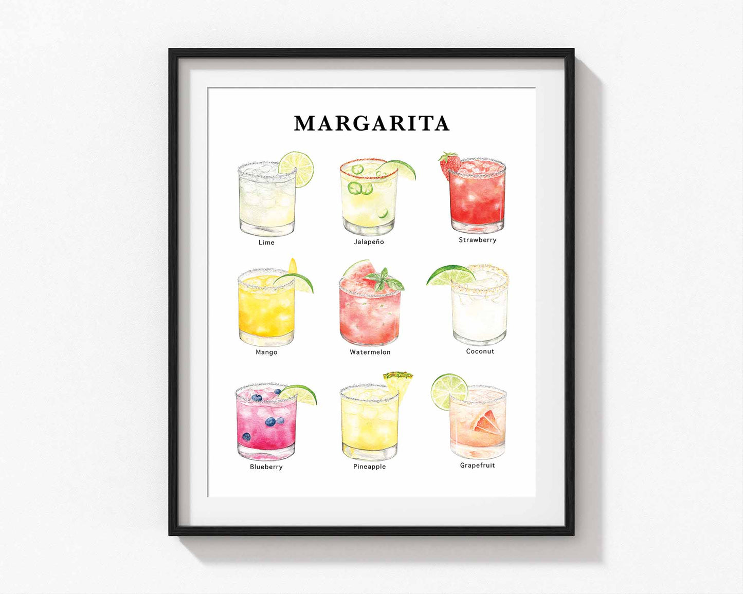Margarita Flavors Print