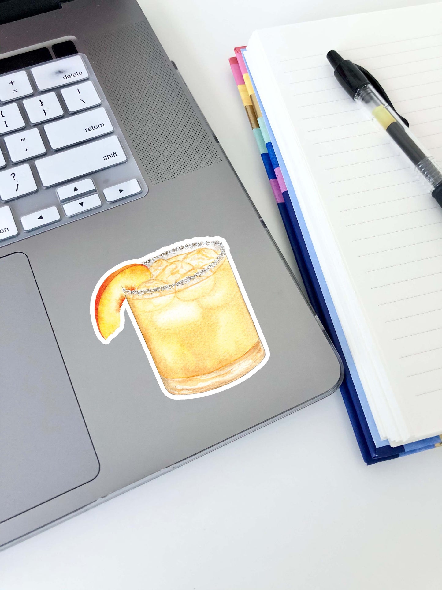 Peach Margarita Sticker 3"x3"