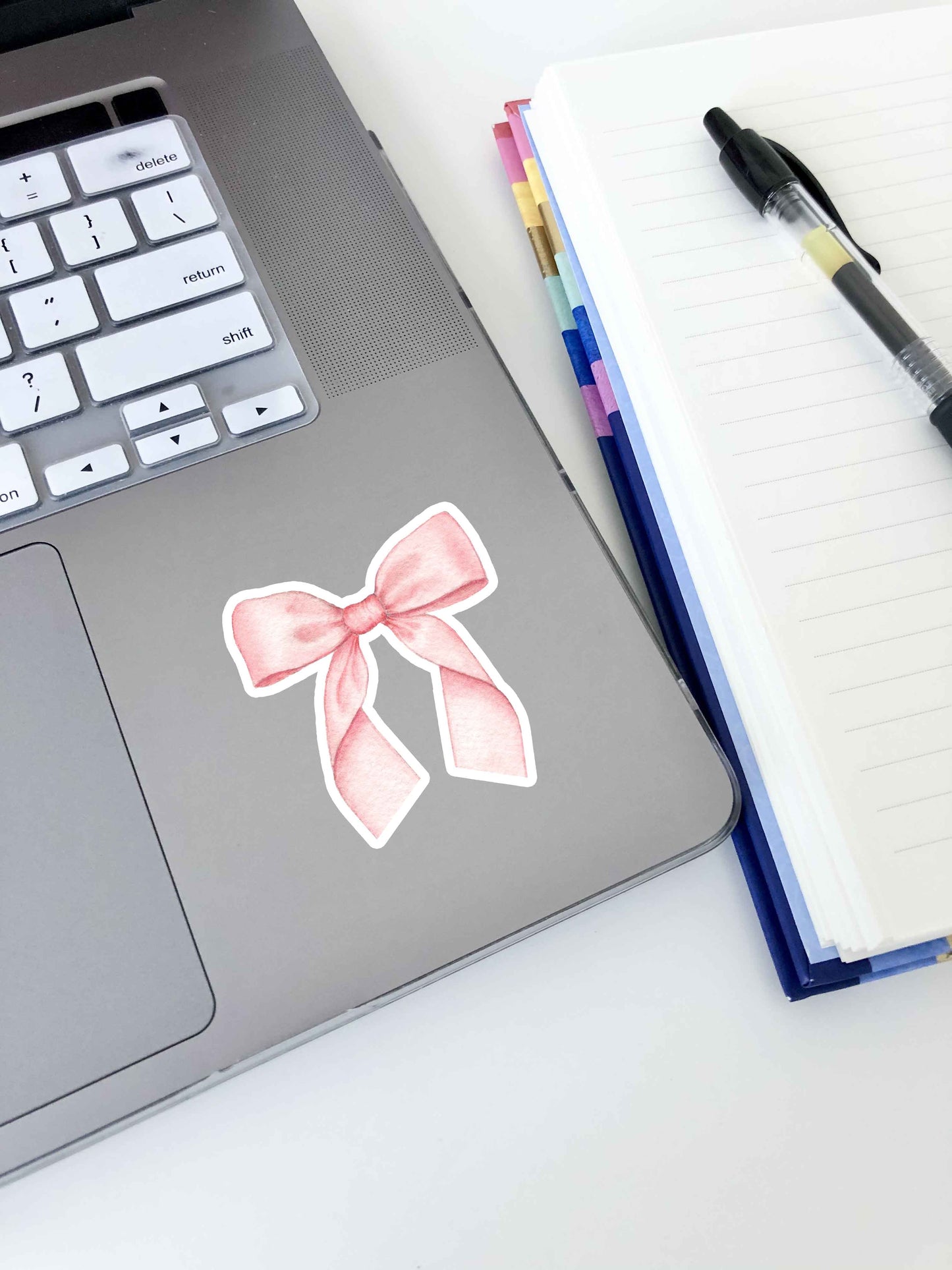 Pink Bow Sticker 2.5"x2.3"