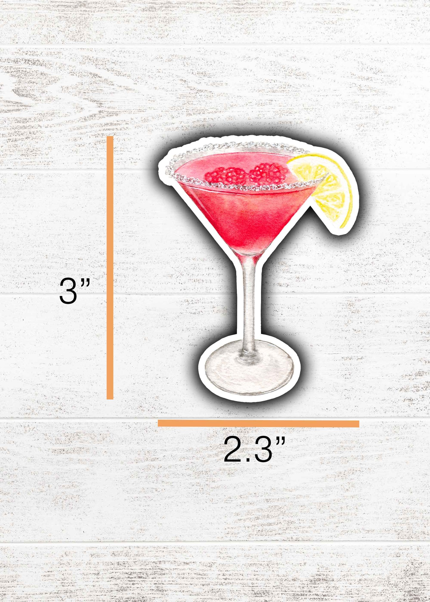 Raspberry Lemon Drop Sticker 3"x2.3"