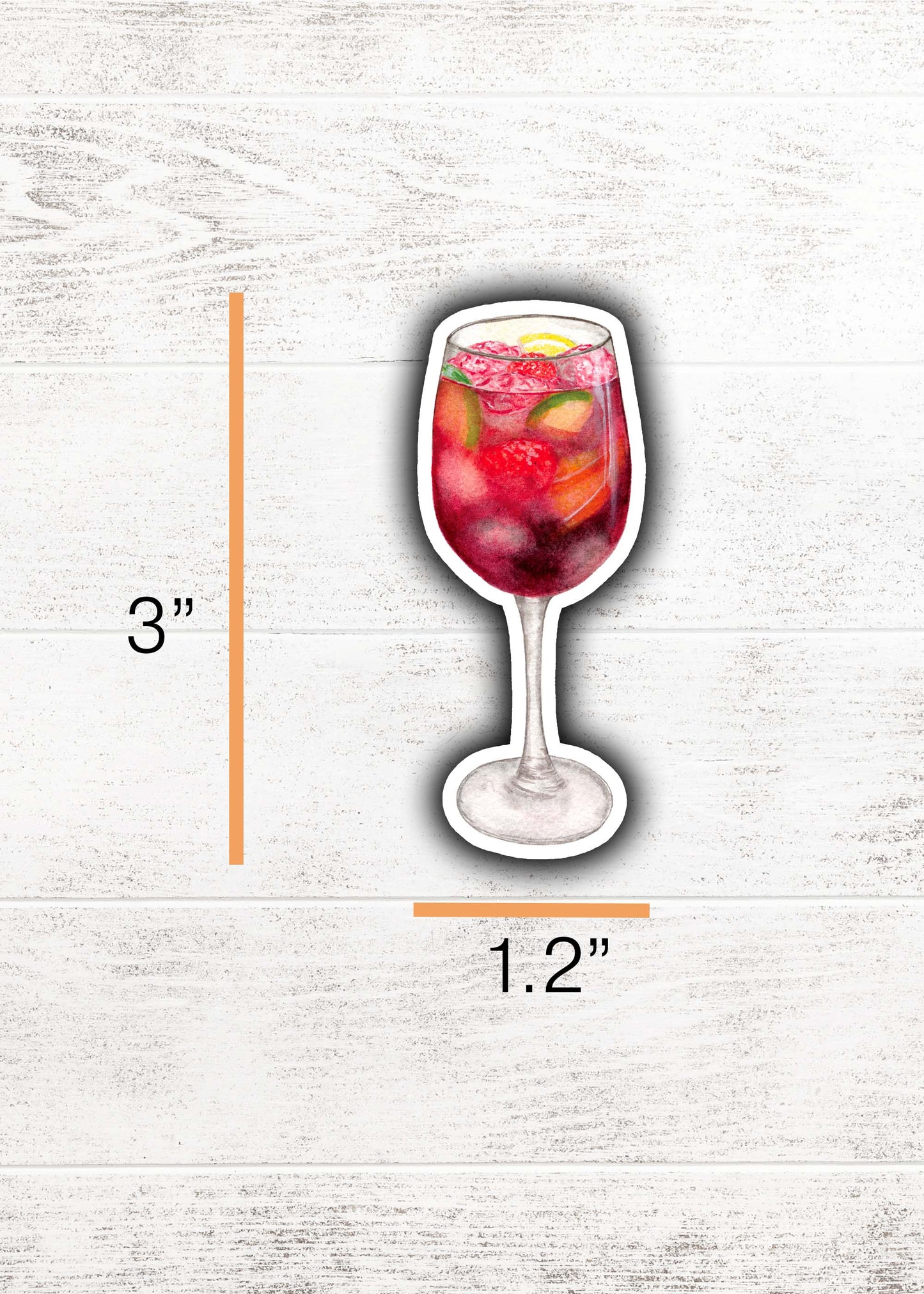 Red Sangria Sticker 3"x1.2"