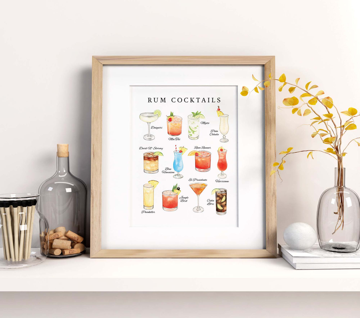 Rum Cocktails Print