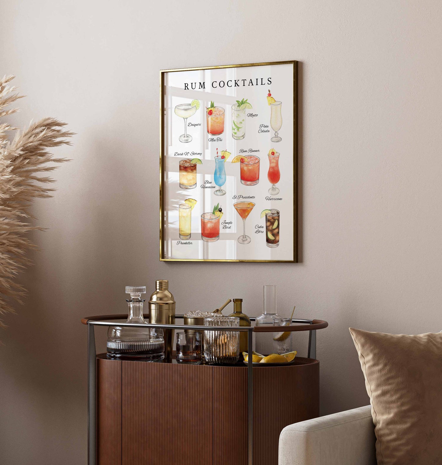 Rum Cocktails Print