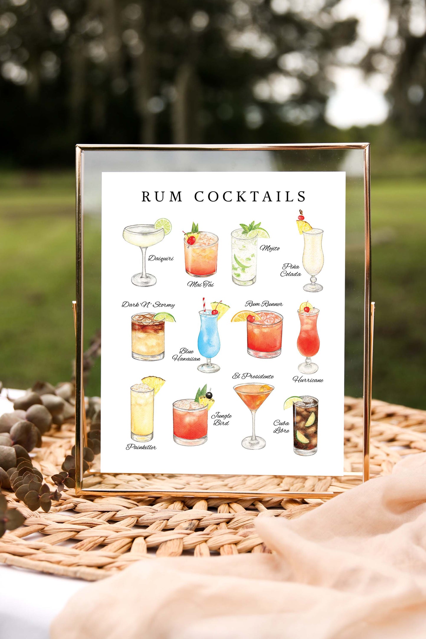 Rum Cocktails Print