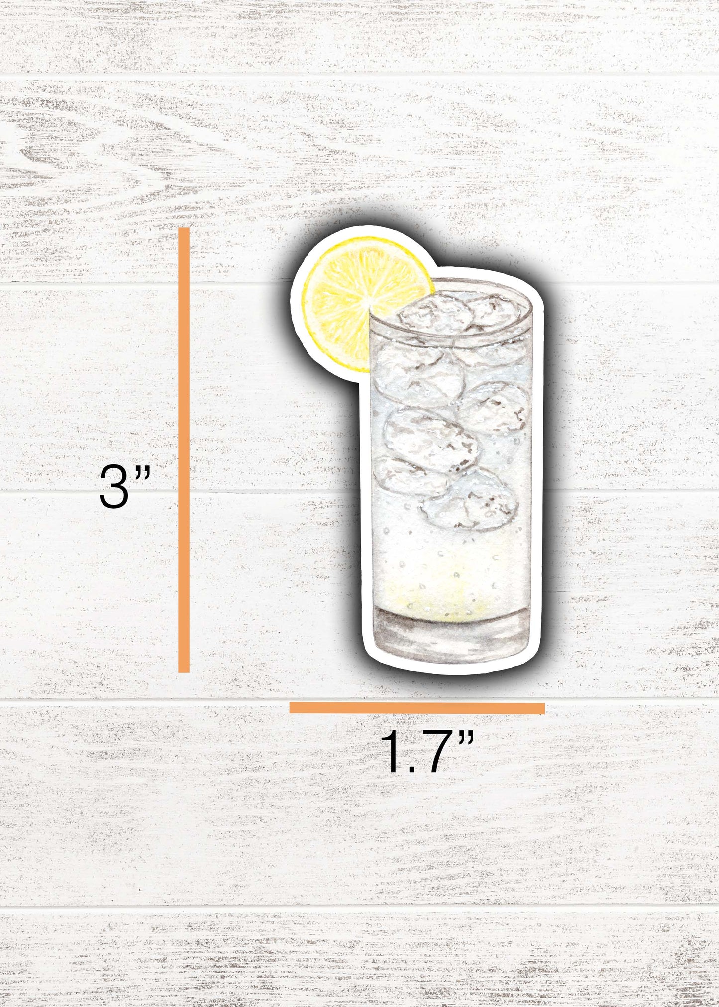 Tom Collins Sticker 3"x1.7"