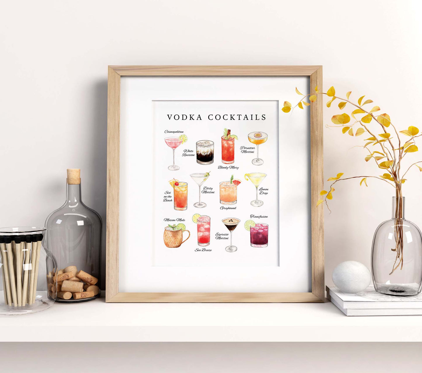 Vodka Cocktails Print