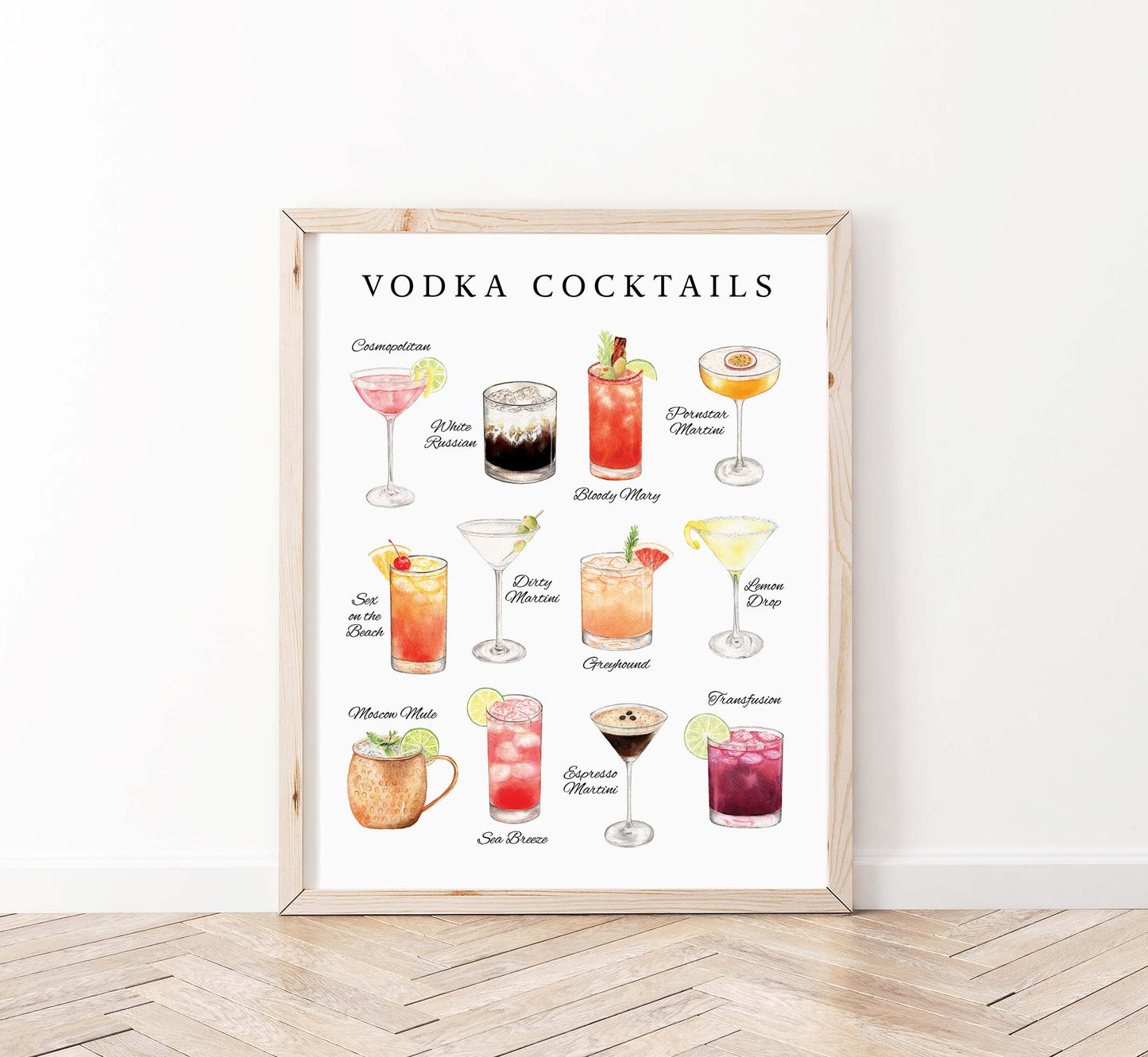 Vodka Cocktails Print