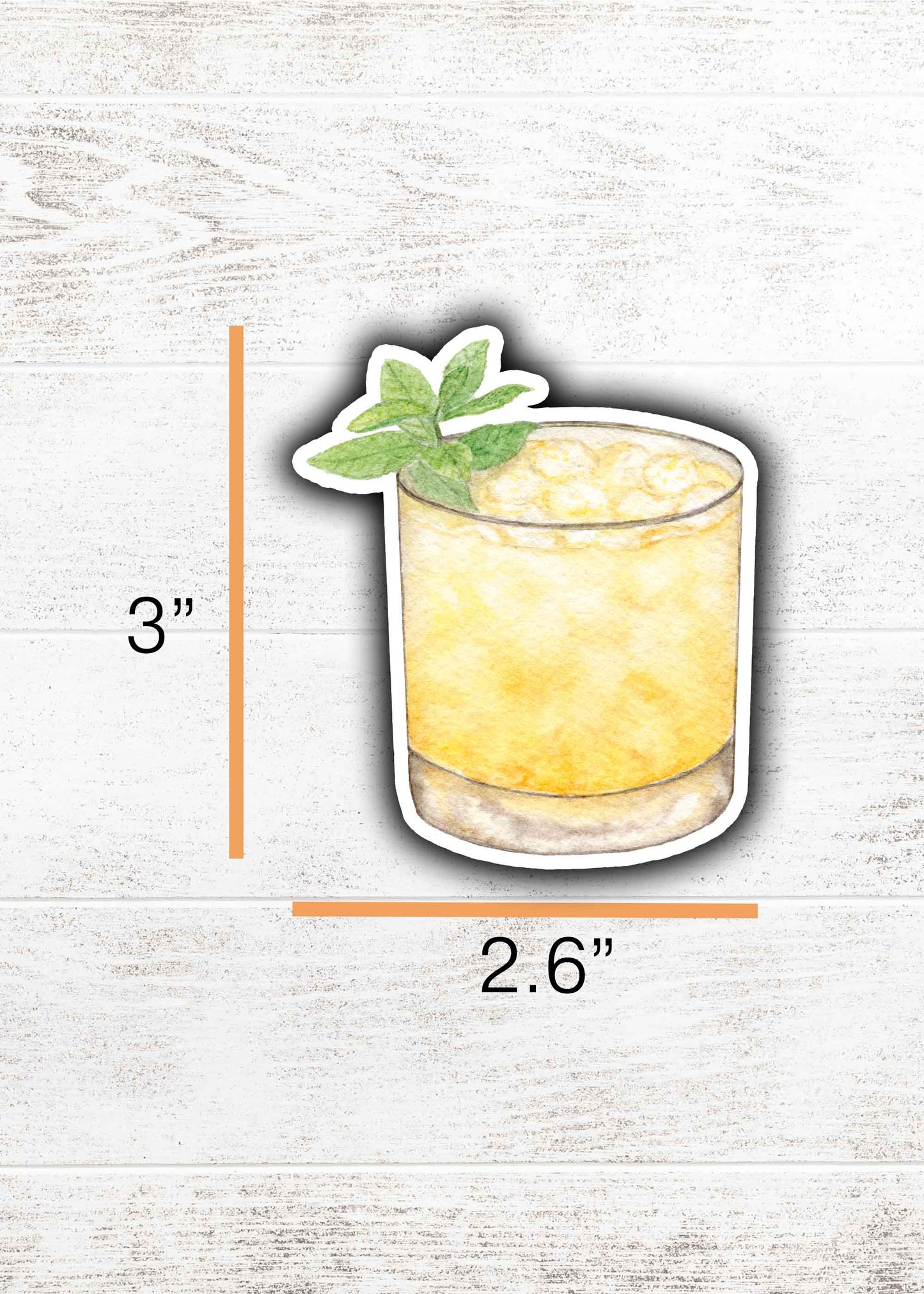 Whiskey Smash Sticker 3”x2.1”