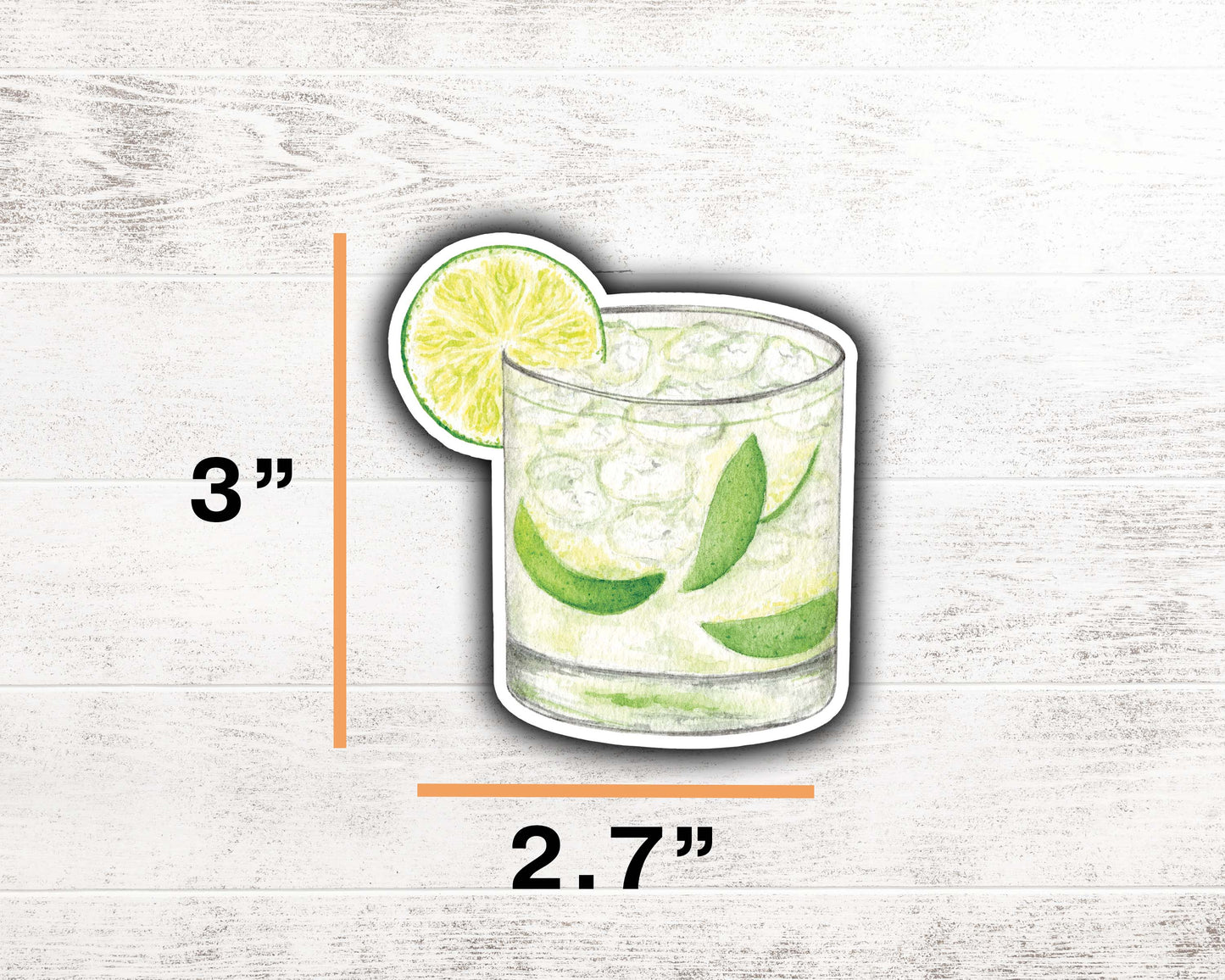 Caipirinha Sticker 3"x2.7"