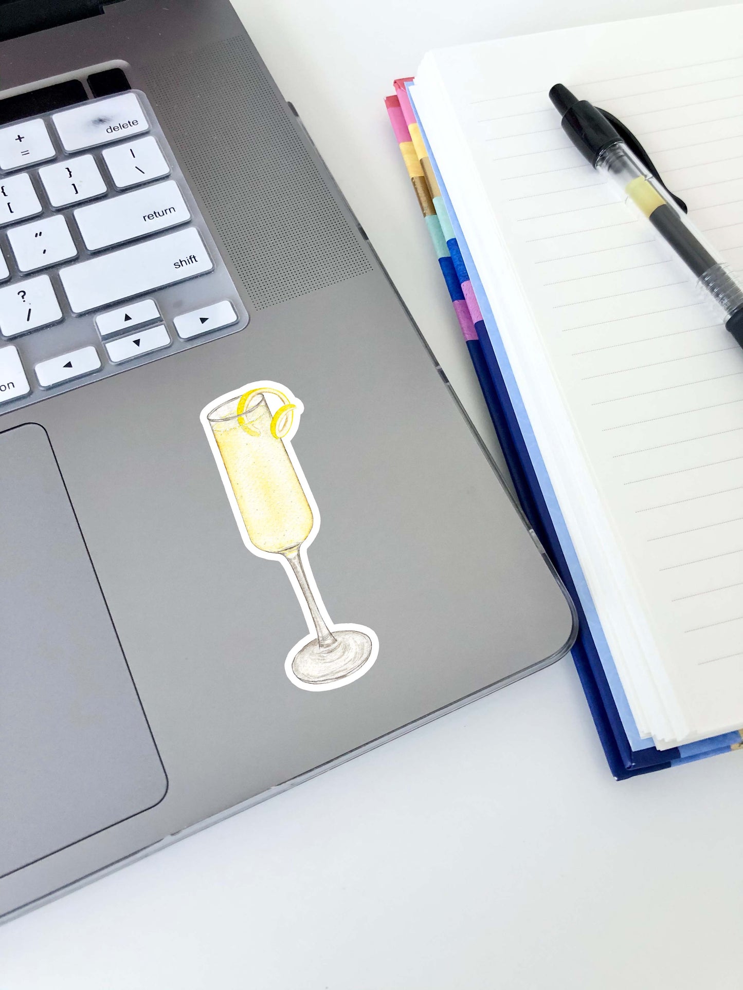 French 75 Sticker 3"x1.1"