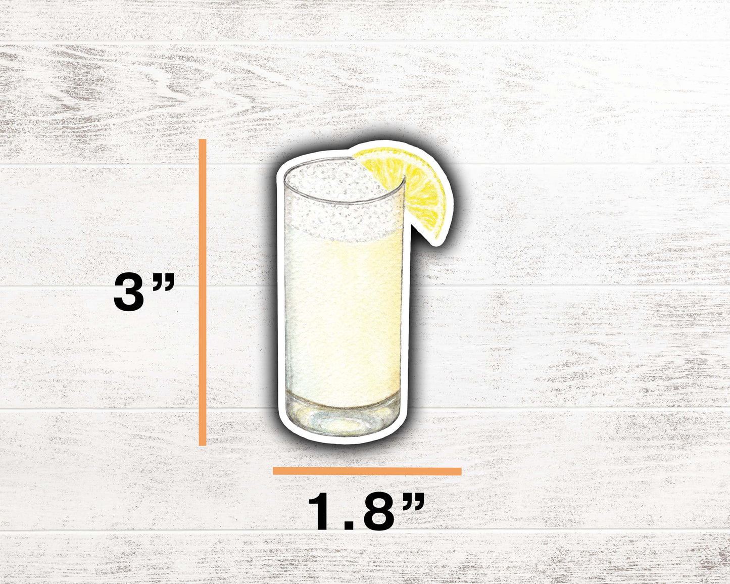 Gin Fizz Sticker 3"x1.8"