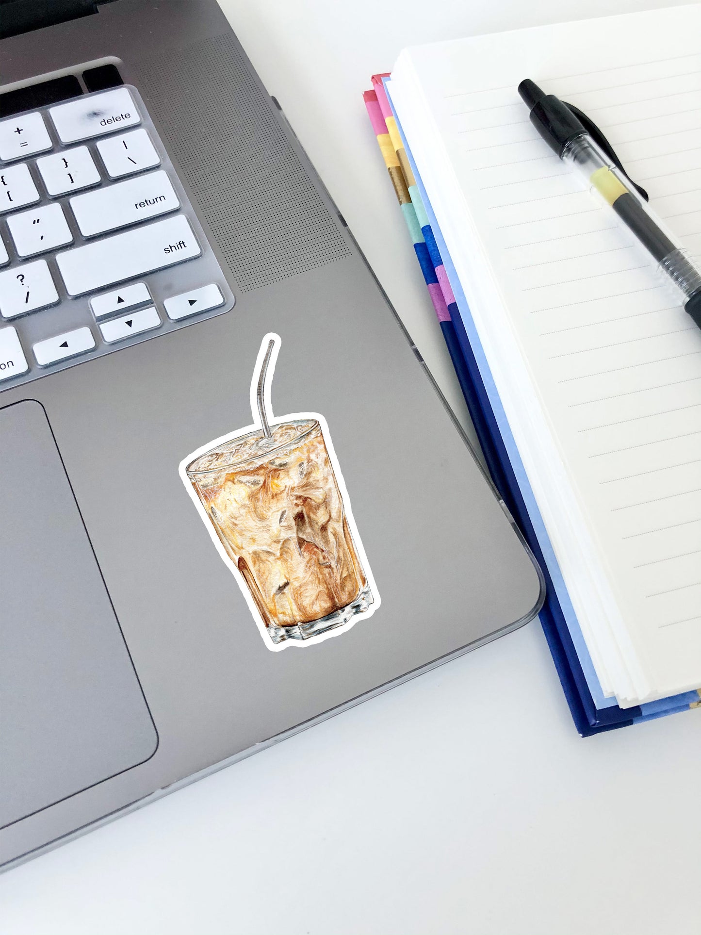 Iced Coffee Sticker 3"x1.6"