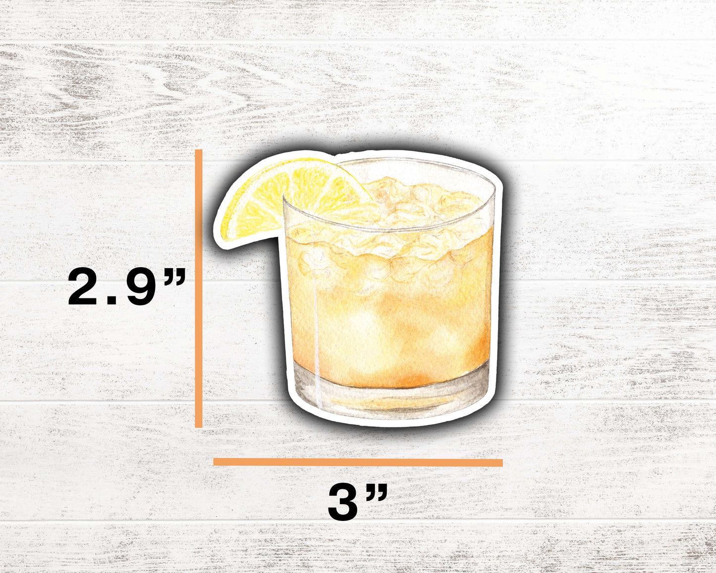 Iced Tea Cocktail Sticker 2.9"x3"