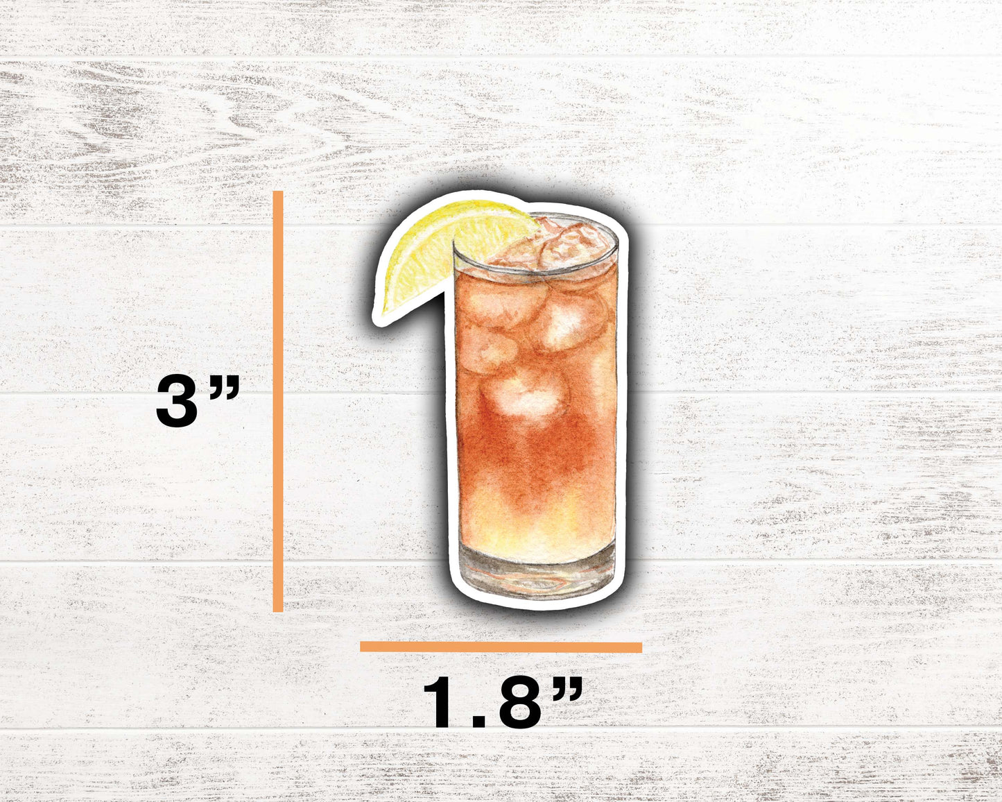 Long Island Iced Tea Sticker 3"x1.8"