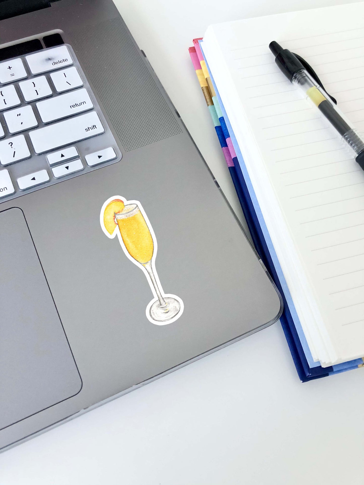 Peach Bellini Sticker 3"x1"