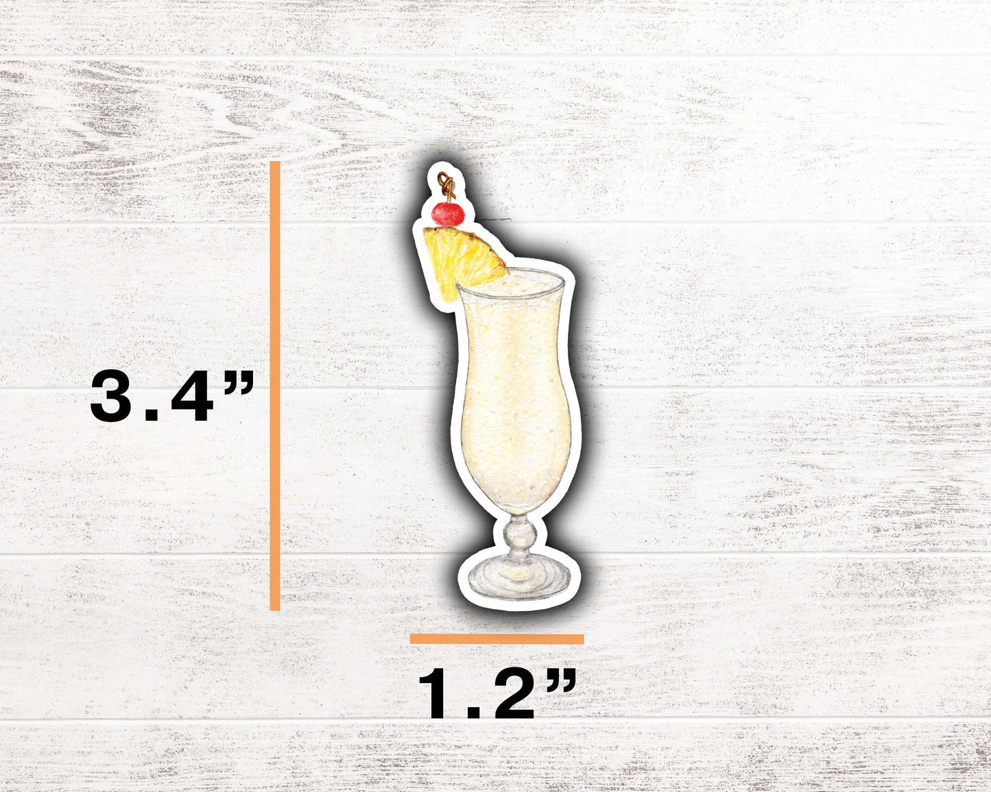 Piña Colada Sticker 3.4"x1.25"