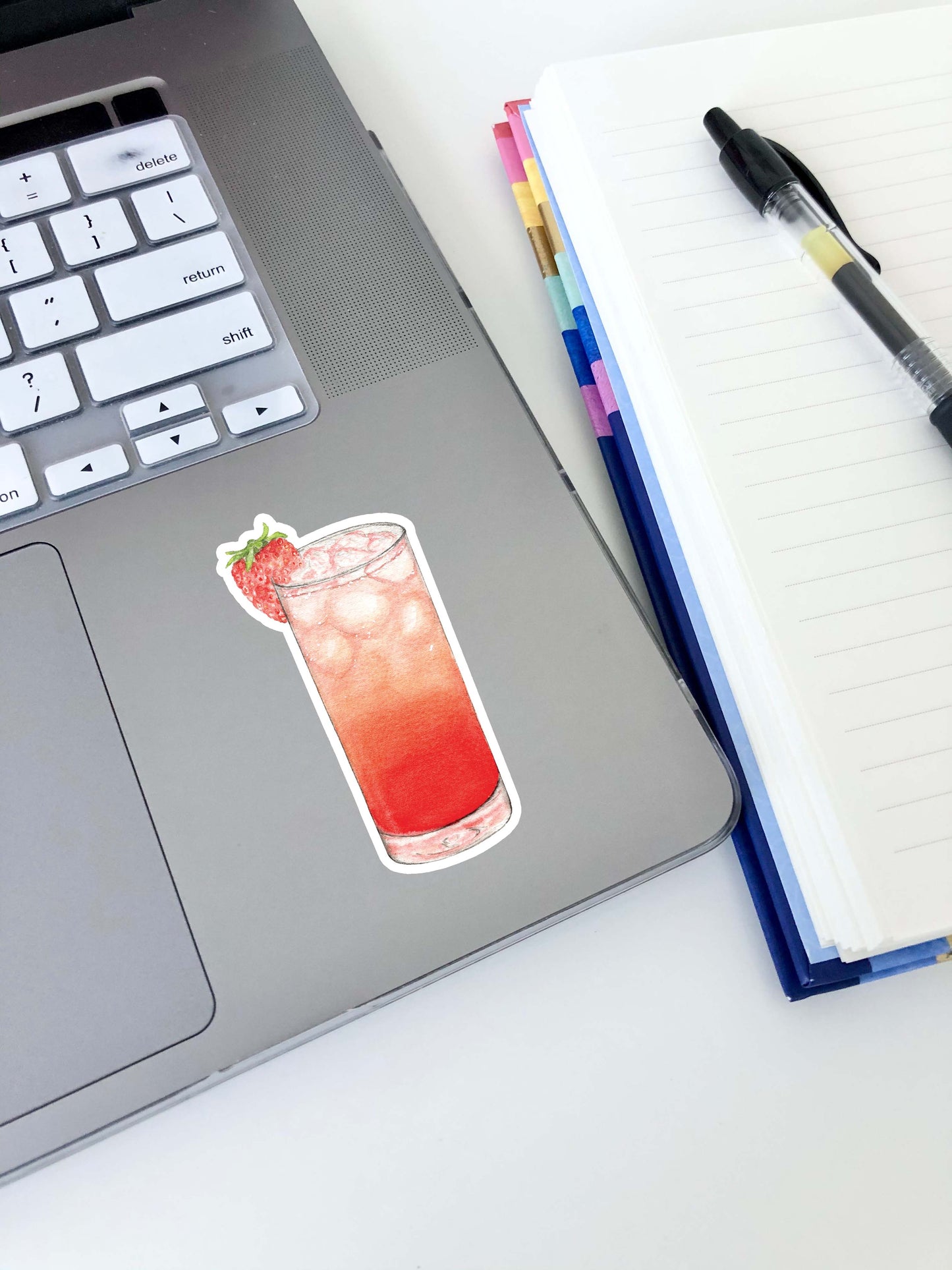Strawberry Fields Sticker 3"x1.5