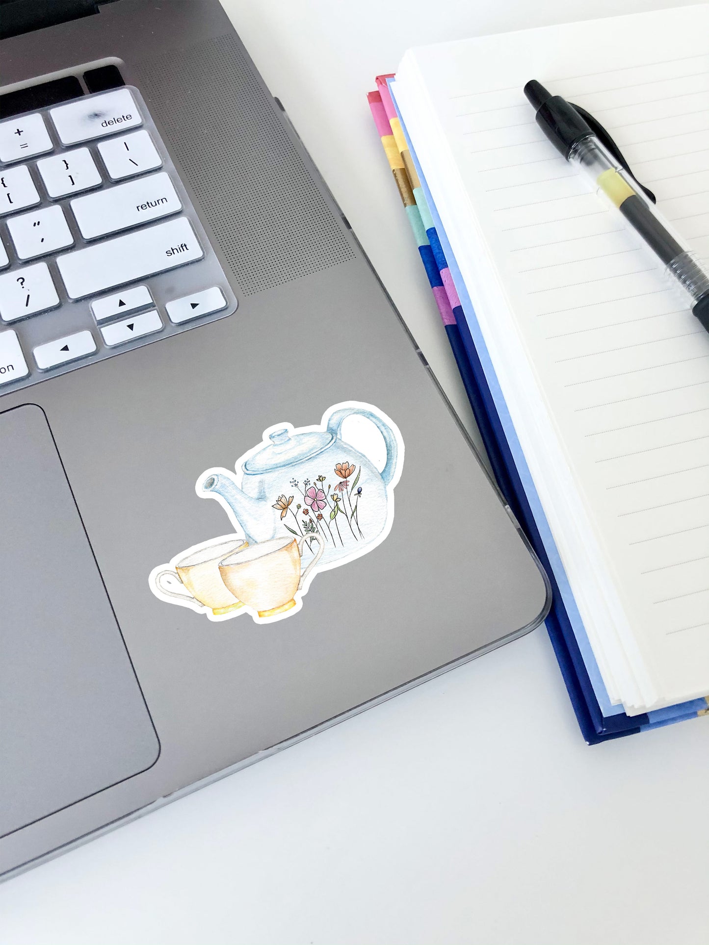 Tea Set Sticker 1.7"x3"