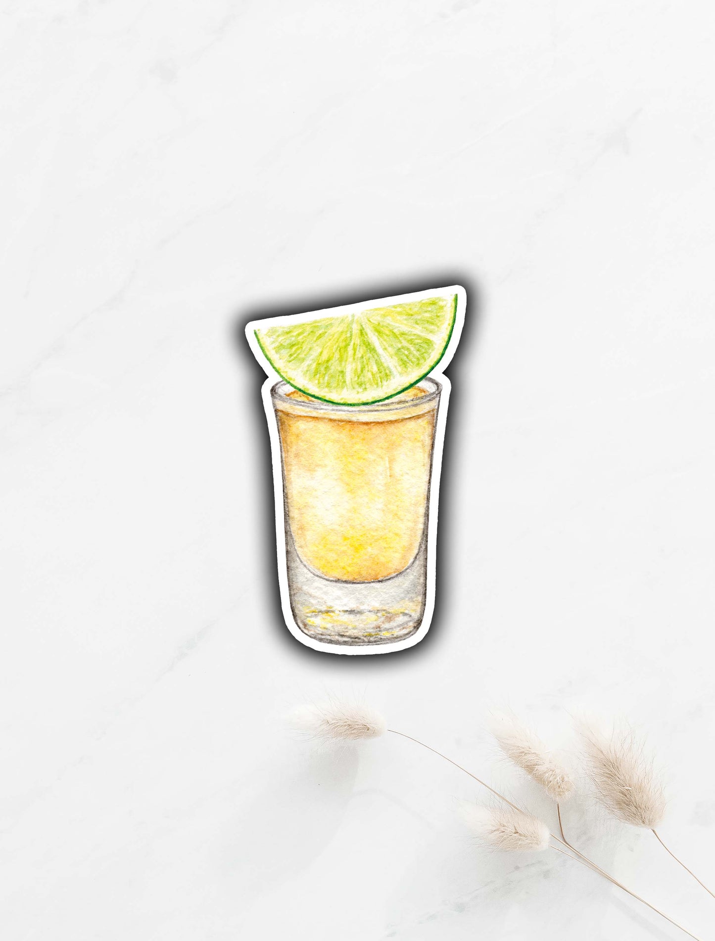 Tequila Shot Sticker 3"x1.75"