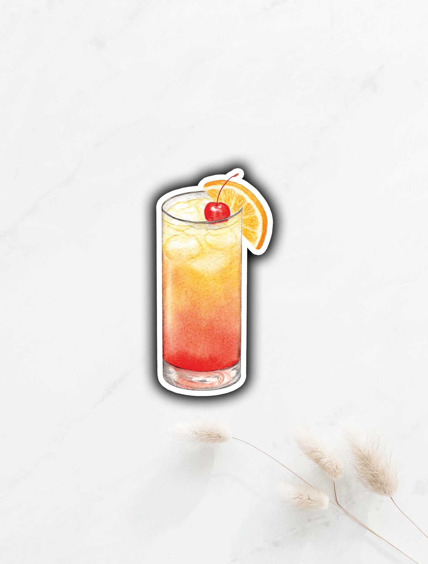 Tequila Sunrise Sticker 3"x1.5"