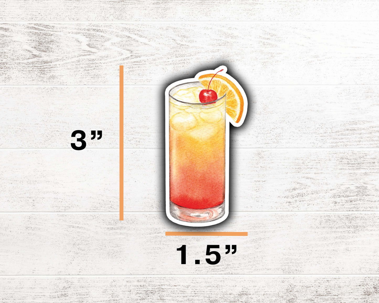Tequila Sunrise Sticker 3"x1.5"