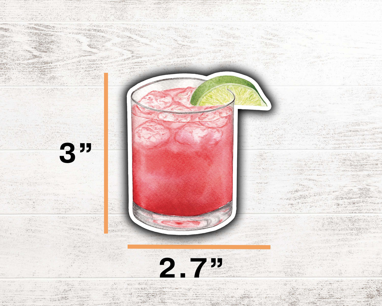 Vodka Cranberry Sticker 3"x2.7"