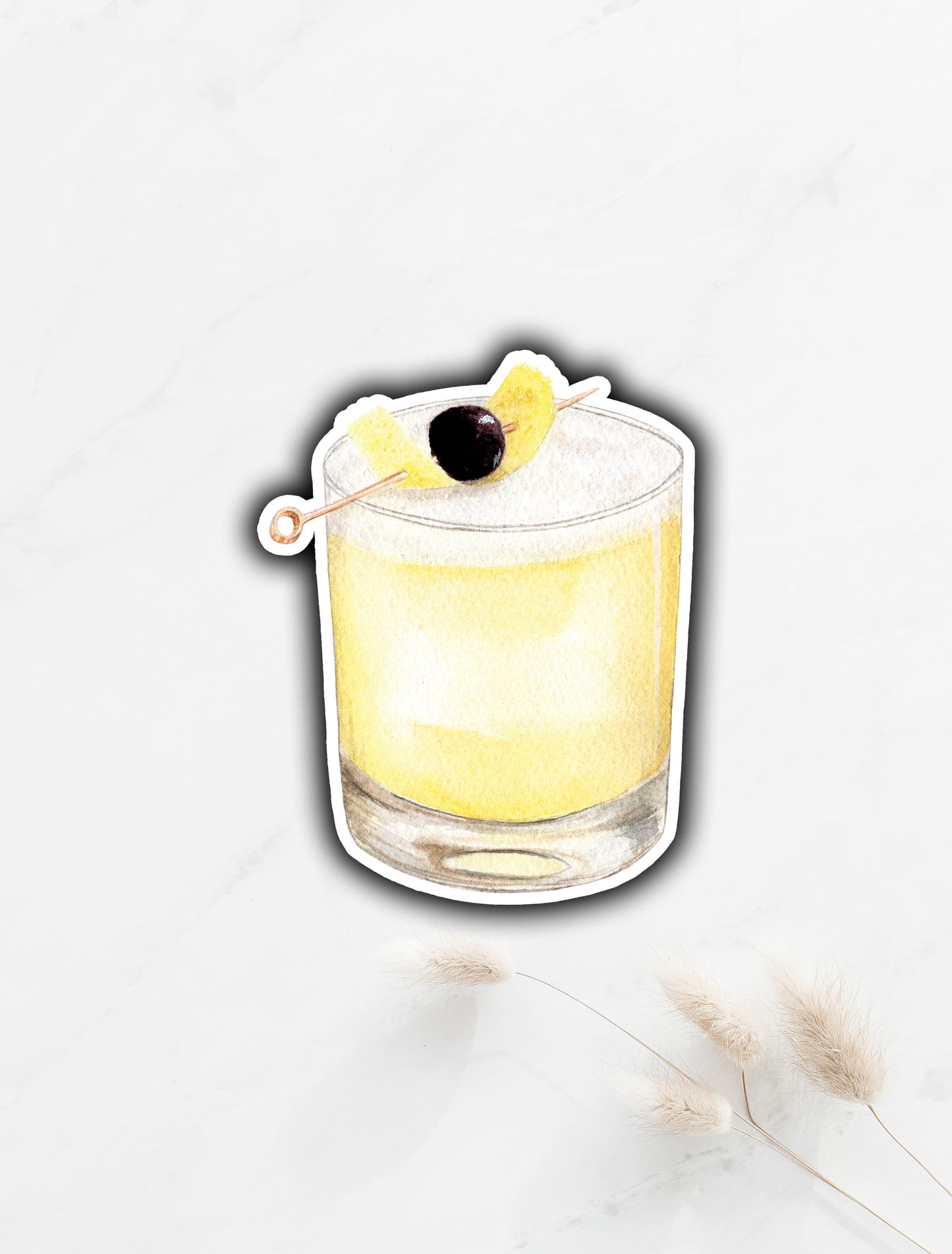 Whiskey Sour Sticker 3"x2.5"