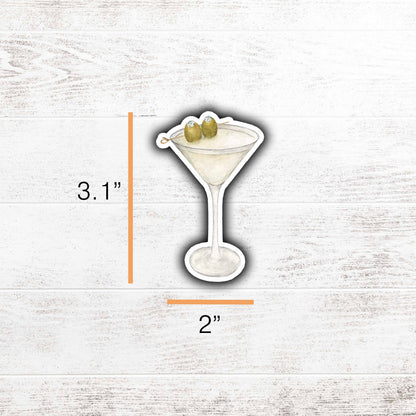 Dirty Martini Sticker with Blue Cheese Olives