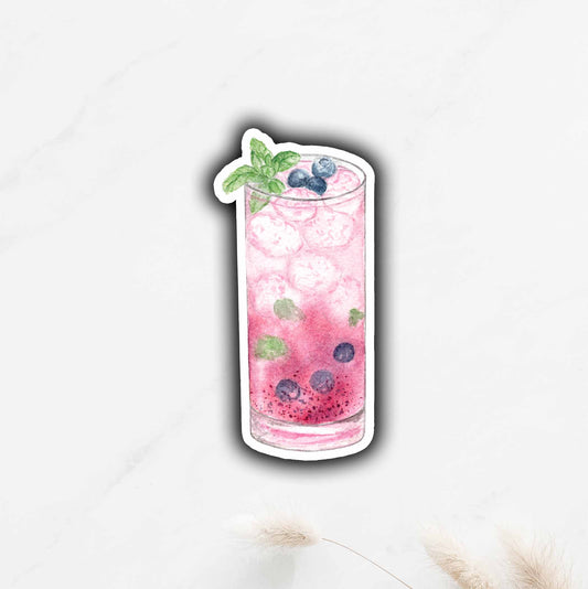 Blueberry Mojito Sticker 3"x1.5"
