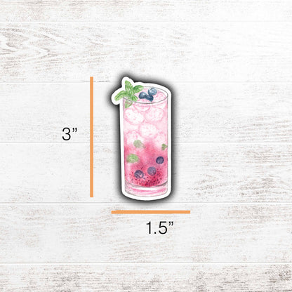 Blueberry Mojito Sticker 3"x1.5"