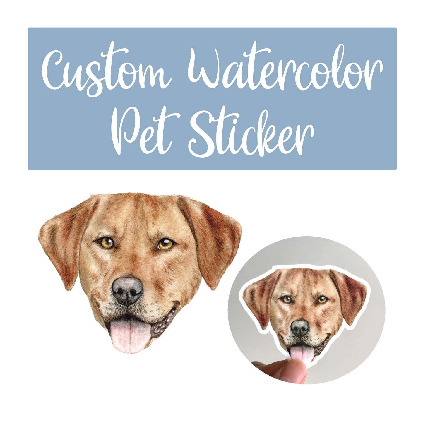 Custom Watercolor Pet Sticker