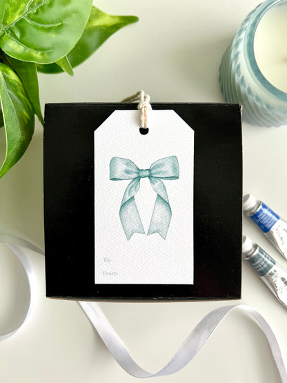 Green Bow Gift Tag