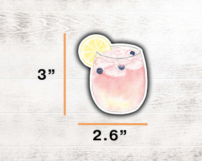 Huckleberry Vodka Pink Lemonade Sticker 3"x2.6"