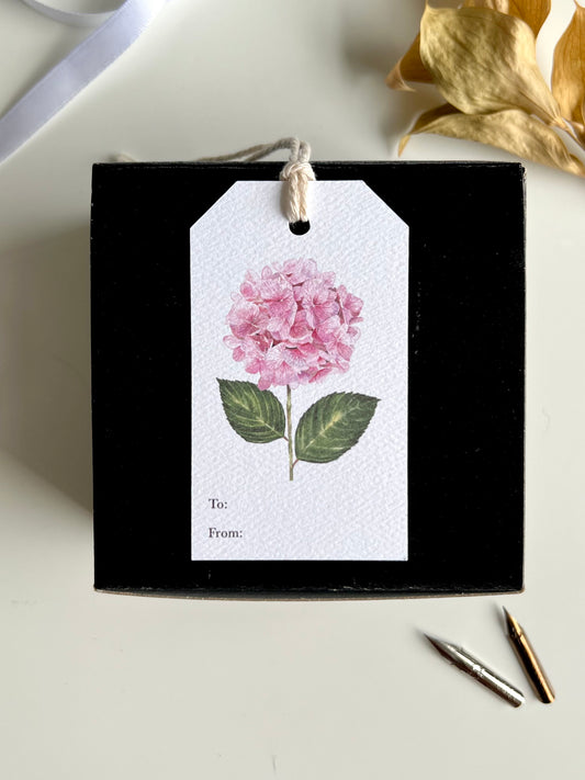 Pink Hydrangea Gift Tag