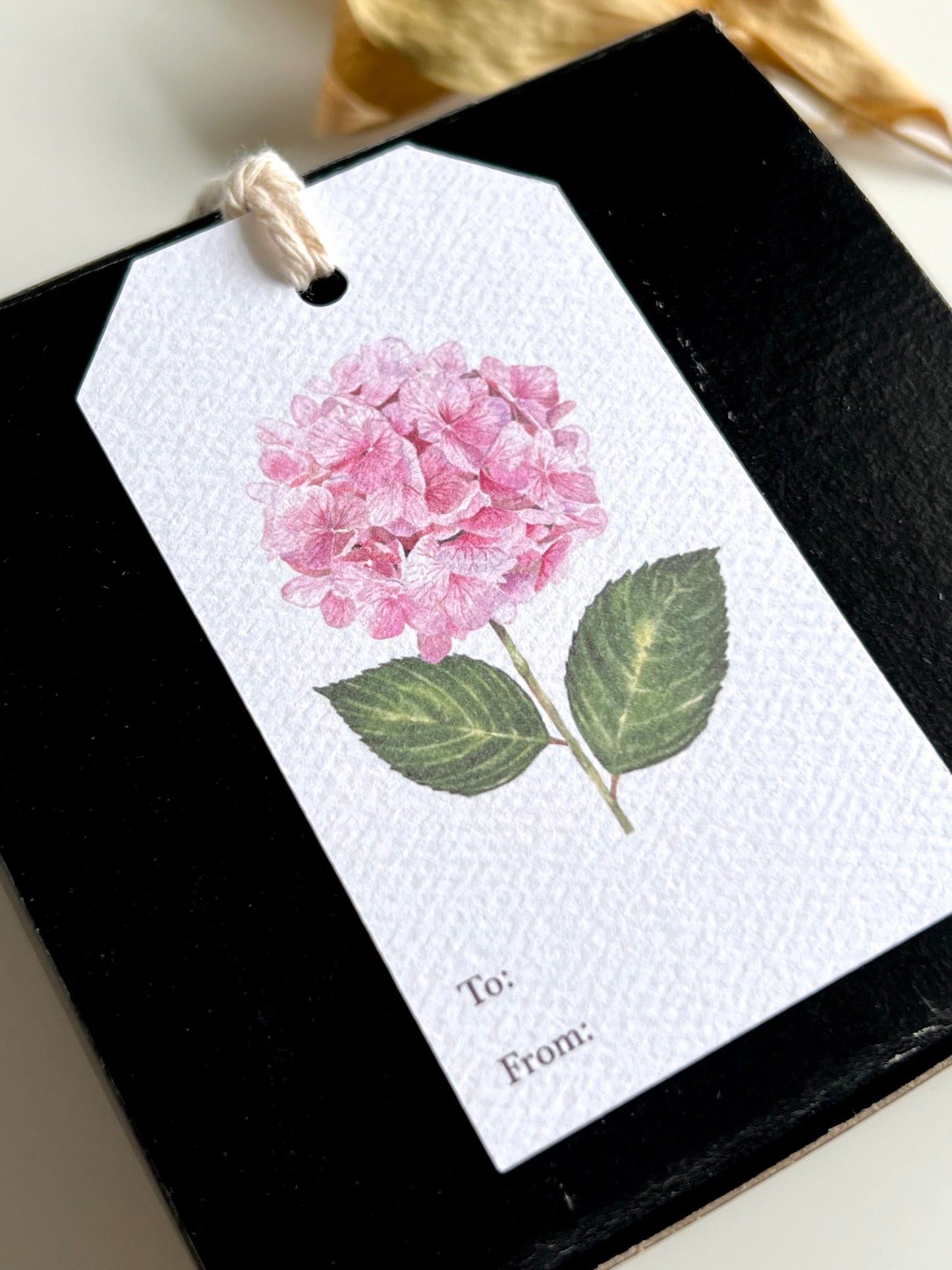 Pink Hydrangea Gift Tag