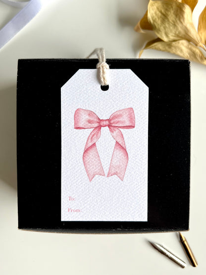 Pink Bow Gift Tag