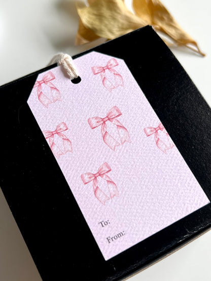 Multi Pink Bows Gift Tag