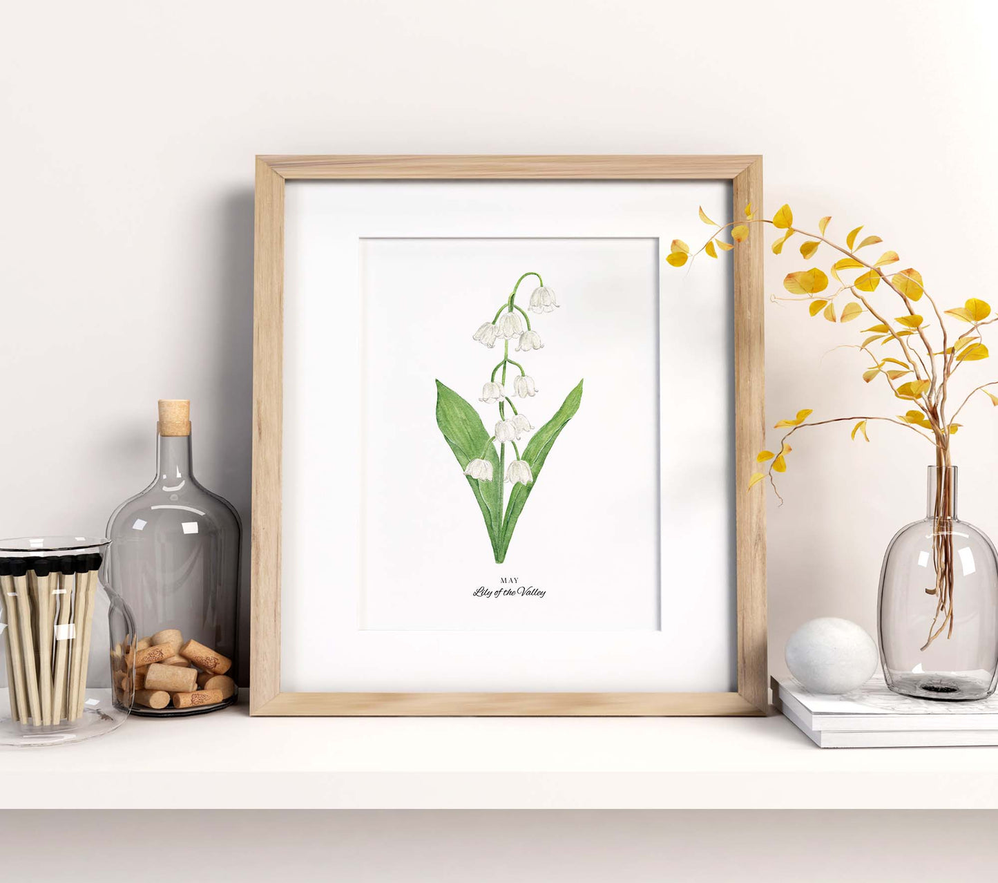 Lily of the Valley Art Print, May Birth Flower