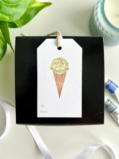 Mint Chocolate Chip Ice Cream Gift Tag