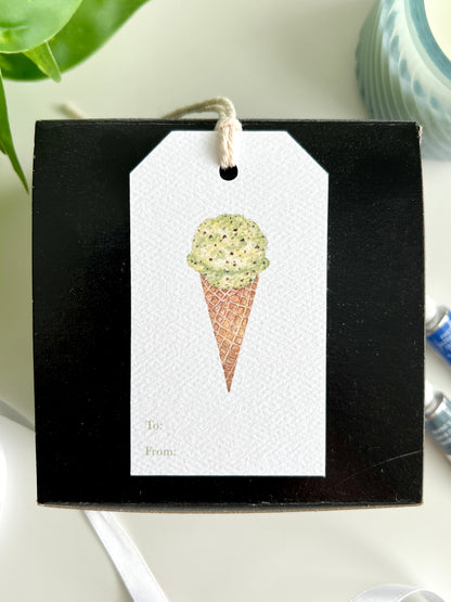 Mint Chocolate Chip Ice Cream Gift Tag