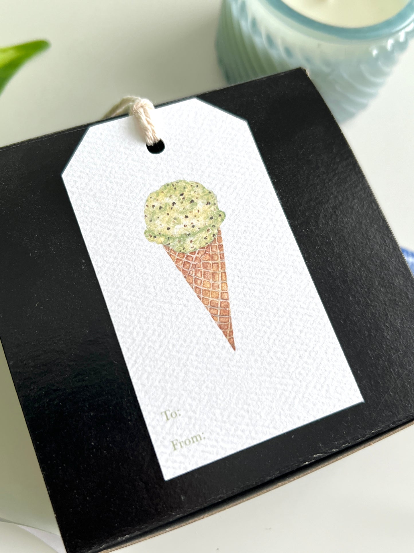 Mint Chocolate Chip Ice Cream Gift Tag