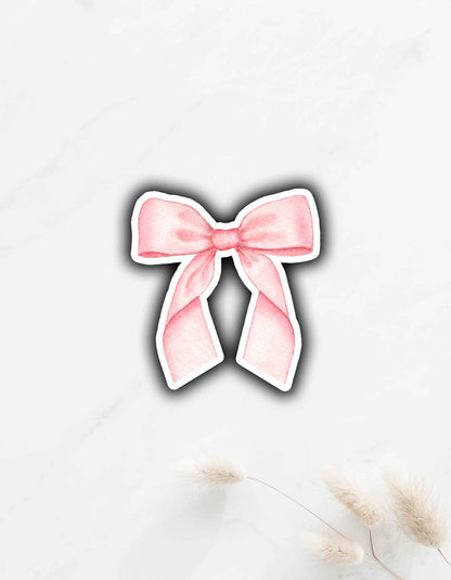 Pink Bow Sticker 2.5"x2.3"