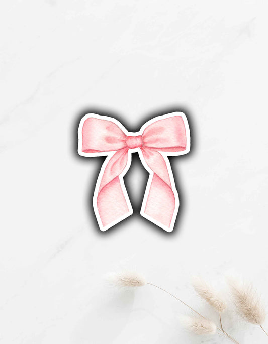 Pink Bow Sticker 2.5"x2.3"